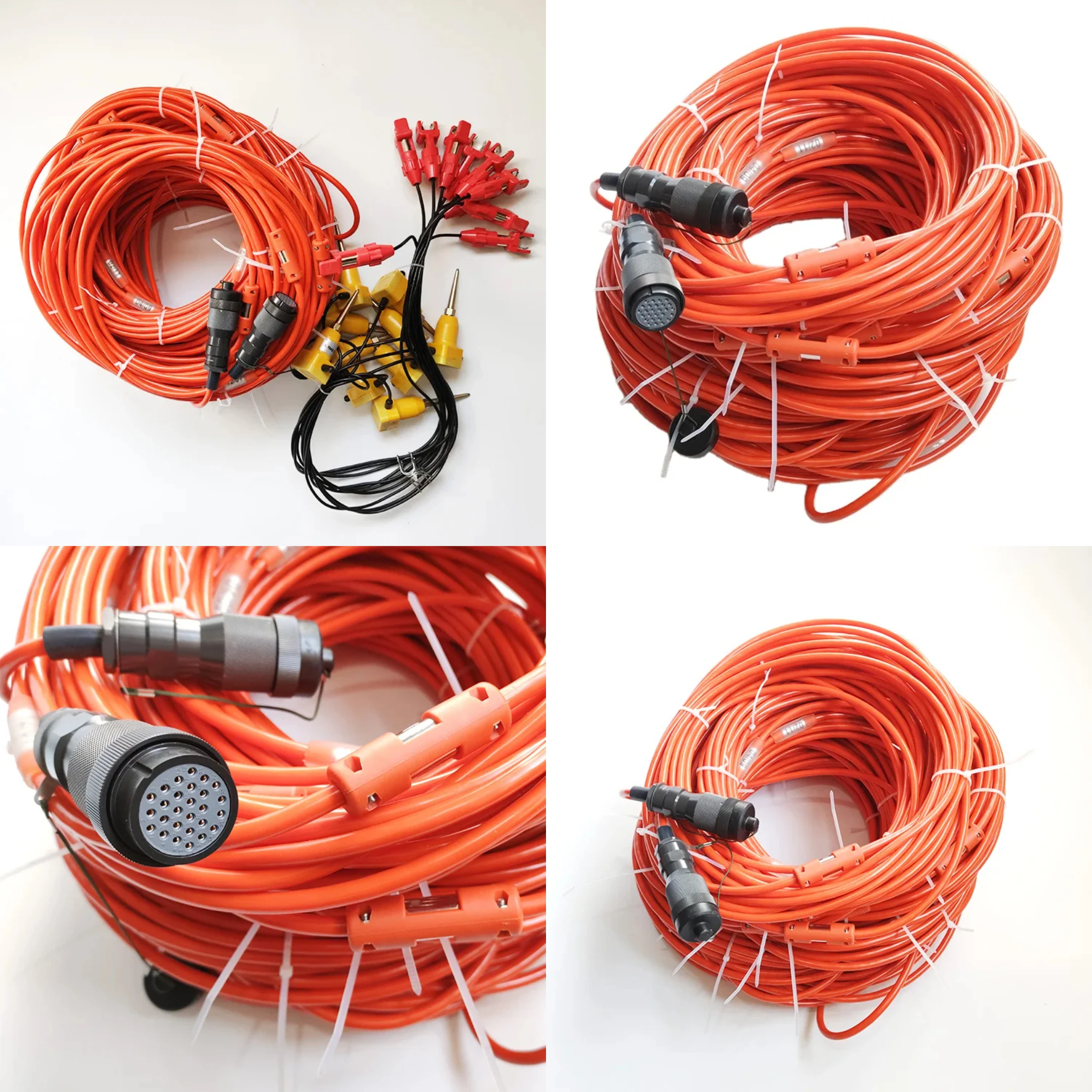 

12-канальный сейсмологический кабель с 12 разъемами типа Split Spring Take-out, обычный тип, с разъемом NK27 (гнездо), кабель для геофона