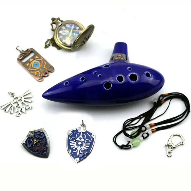 Heiß ﻿ Ocarina Ceramic Legend Of 12 Tones Alto C Keramik-Ocarina Musikinstrument mit Liederbuch, Halsschnur und Halskordel – Detail 9