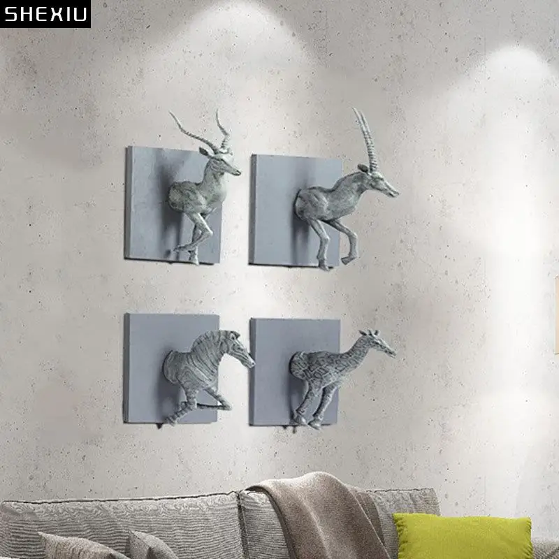

Antelope Giraffe Stereoscopic Wall Decoration Hanging Ornaments Room Aesthetics Decor Animal Pendants Wall Background Display