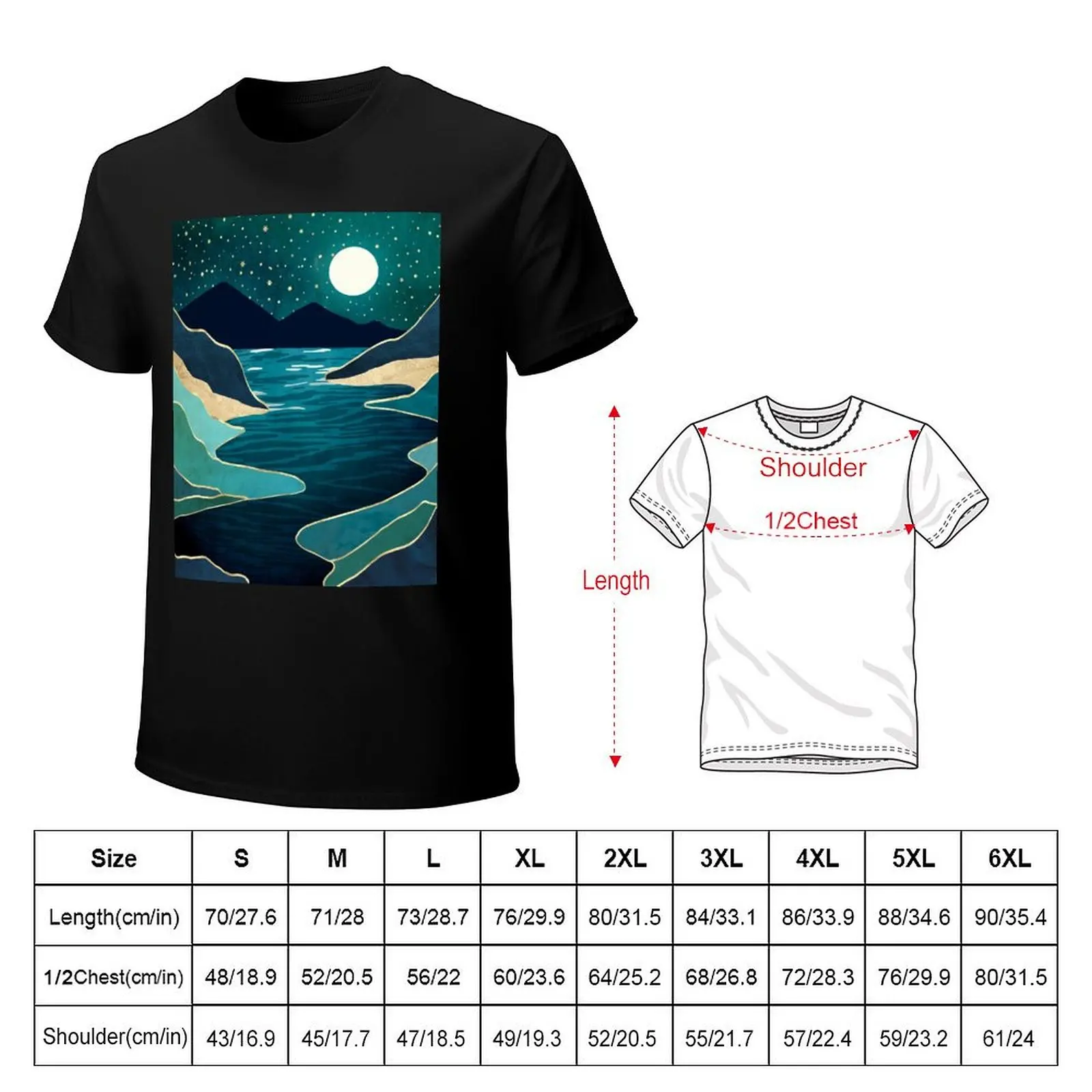 Moon Water Vista T-Shirt Festival Short Sleeve T-Shirt