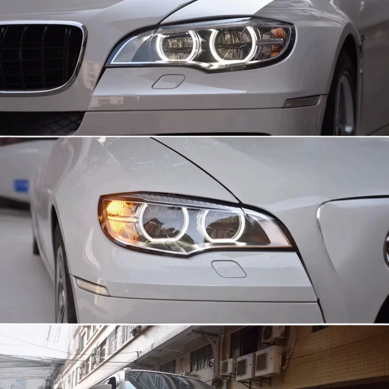 SaarcarApplicable to Applicable to07-13BmwX5Headlight assemblyE70ModificationLEDAngel Eye Headlight Daytime Running Light