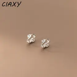 Silver Color DNA Hollow Twist Round Hoop Earrings Women Unique Double Helix Metal Ear Buckle Earring Student Party Jewelry Gift
