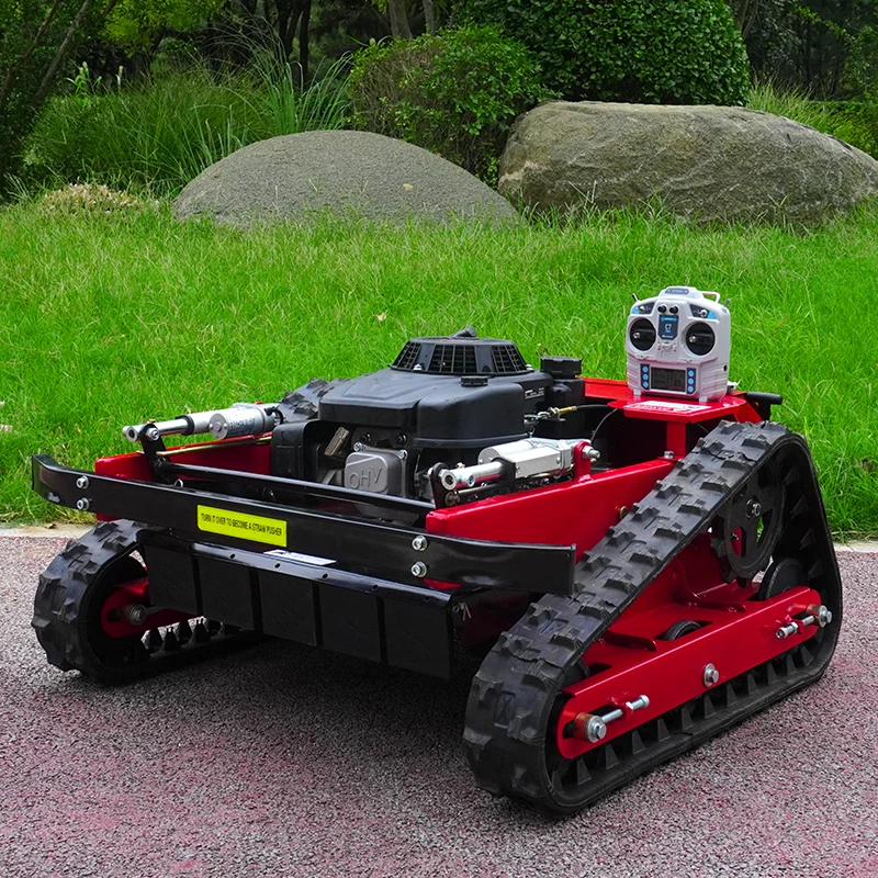 Customized Hot Top Small Tracked Remote-controlled Lawn Mower Farm Automatic Lawn Mower Simple Commercial Lawn Mower