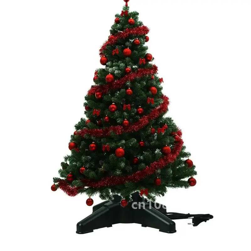 EU Plug 40/50cm Christmas Tree Electric Rotating Base Stand Plastic Bracket Xmas Tree Bottom Support Holder Christmas Decoration