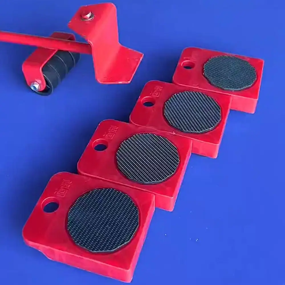 Ensemble de déplacement de meubles à roues universelles, 5 pièces, poignée rotative à 360 degrés, poignée antidérapante, appareil coulissant de roue mobile, économie d'effort