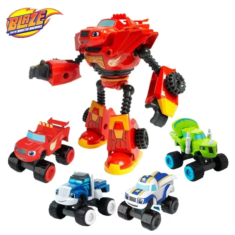 Whirlwind Racing Team Alloy Transformation Car Speed Monster Car Robot Rebound Car Boy Party Christmas Gift Children's Toys