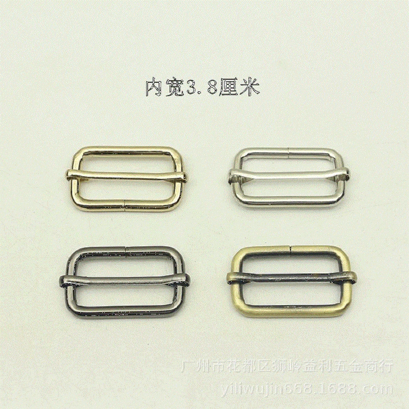 

20pc 38mm Metal Slides Tri-glides Wire-formed Roller Buckles 1.5 inch Strap Slider Adjuster for Bags Garment Leather Accessories