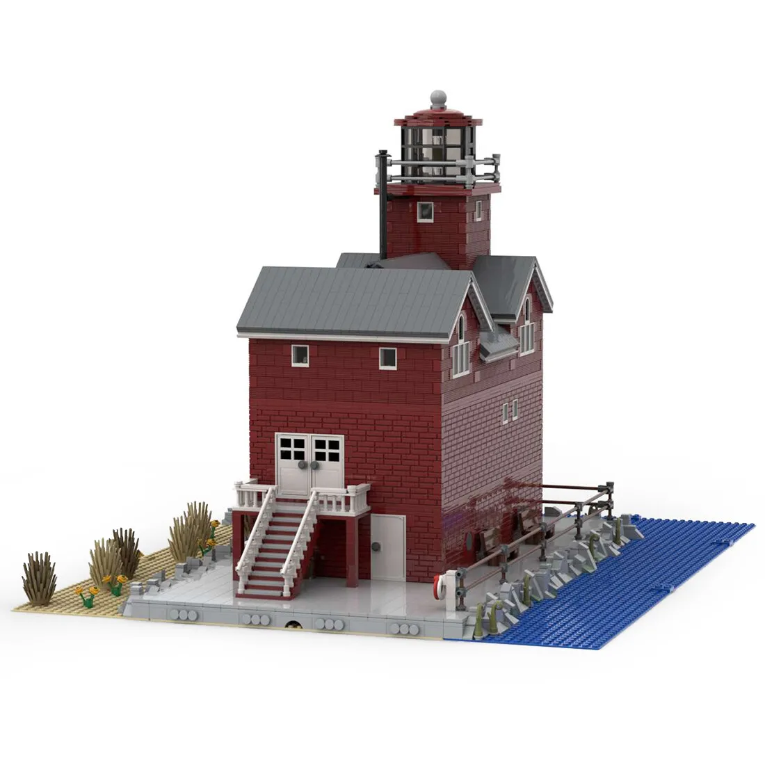 

Custom MOC-84264 Big Red Lighthouse with Interior (5493 Parts) Toys Gift