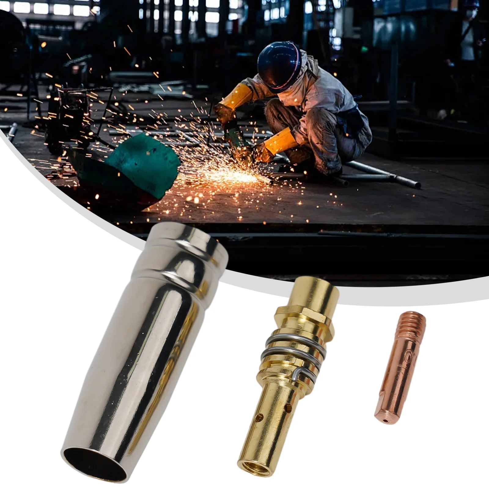 

3pcs 15AK Torch Welding Accessories Nozzles Contact Tips For MIG Welder Welding Machine Nozzle Contact Accessories