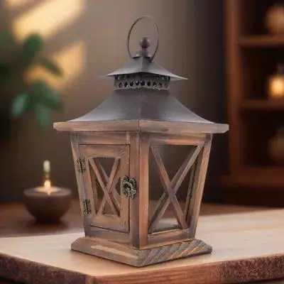 

1pc Vintage Wooden Candlestick Holder Retro Rustic Decorative Holder for Home Wedding Living Room Decor Solid Wood