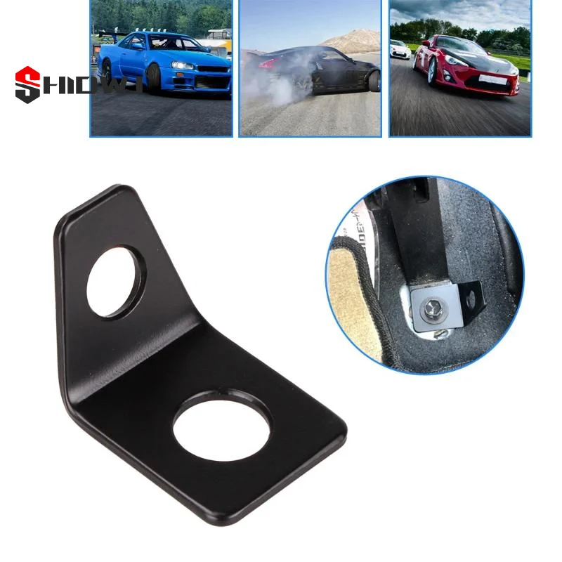 Racing Harness 4 Point 90 Degree L Bracket Seat Belt Mount Sturdy Steel for Drift Cars Motorsport Track Day Safety 1 PCS