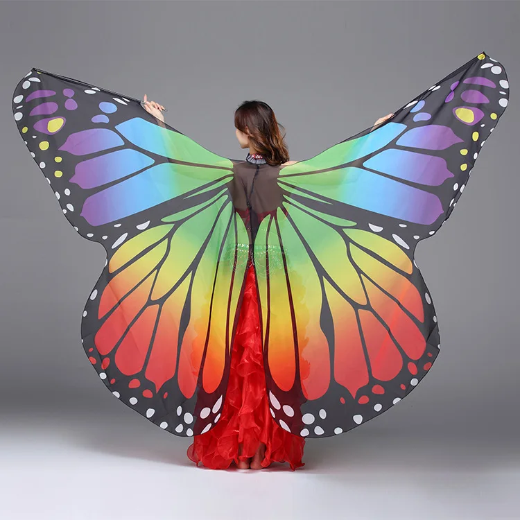 

Christmas Rainbow Butterfly 360 ° Big Butterfly Golden Wings Dance Wings Colorful Butterfly belly dance Butterfly Wings