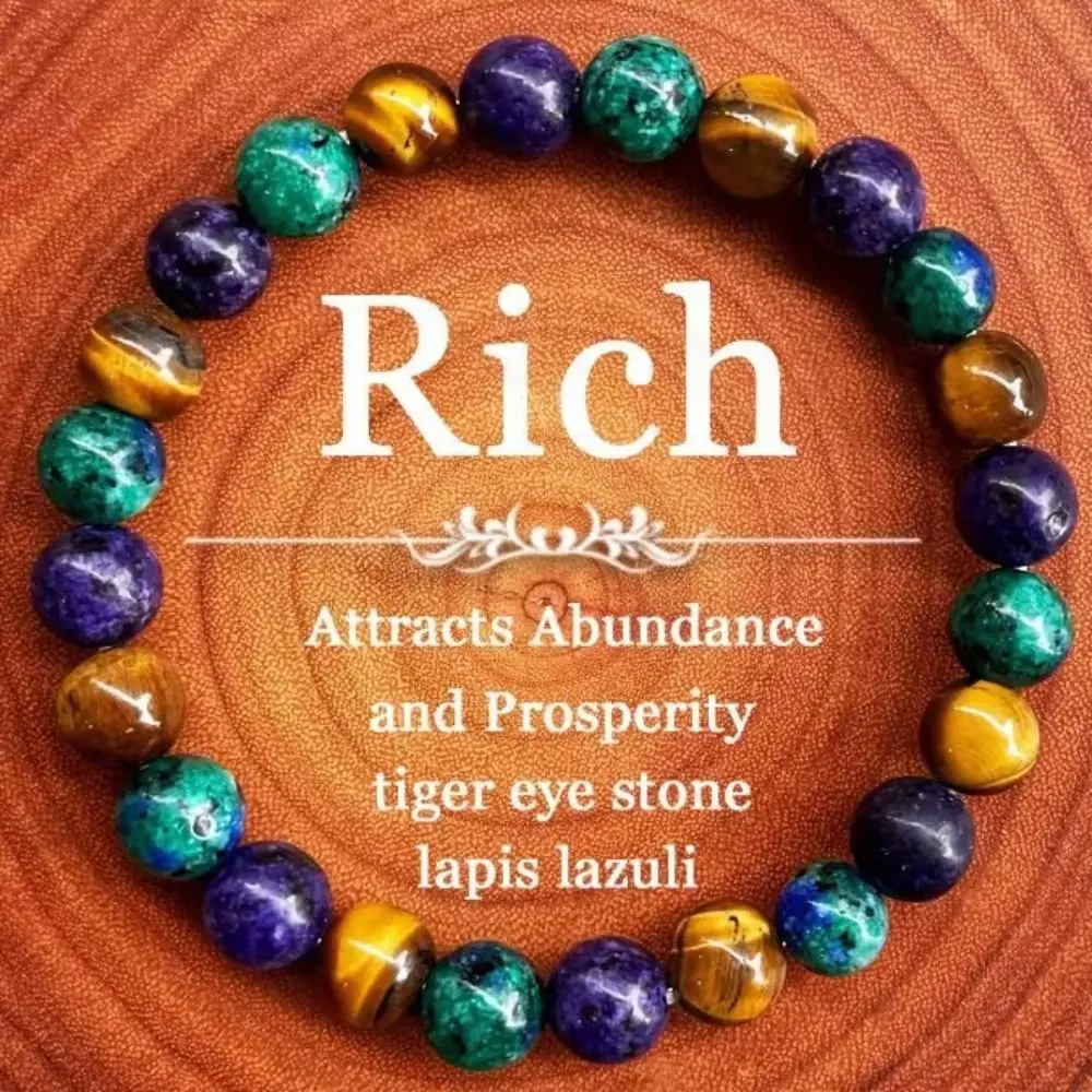 

8mm Halo Quartz Bracelet Natural Stone Aura Quartz Ocean Sediment Beaded Bracelet Elastic Jewelry Accessories Bead Bracelet