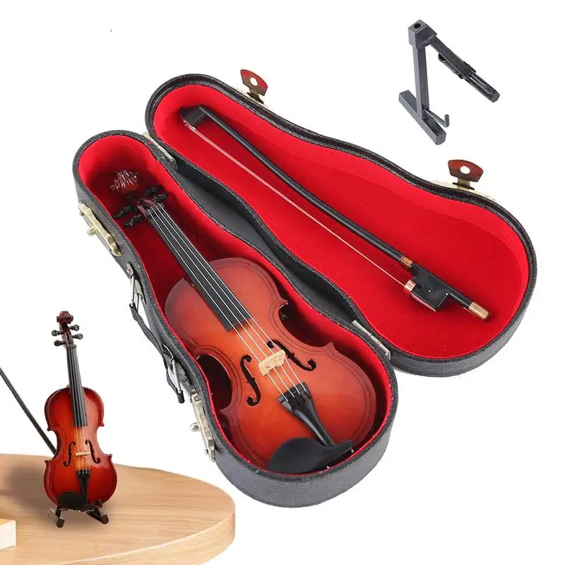 

Small Decorative Violin Multifunctional Craft Musical Instrument Statue For Desktop Small Violin Musical Instrument Figurine