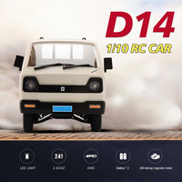 WPL D14 1:10 Full Scale 4WD Rc Car Drift Remote Control Car Toy Climbing Truck Led Light On-Road Rc Cars Trucks