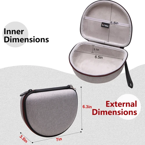 Imagen 2 del producto Estuche rígido EVA para JBL Live 770NC/660NC/650BT/460NC y Tune 770NC/710BT/720BT/760NC bolsa protectora para auriculares Bluetooth, solo estuche