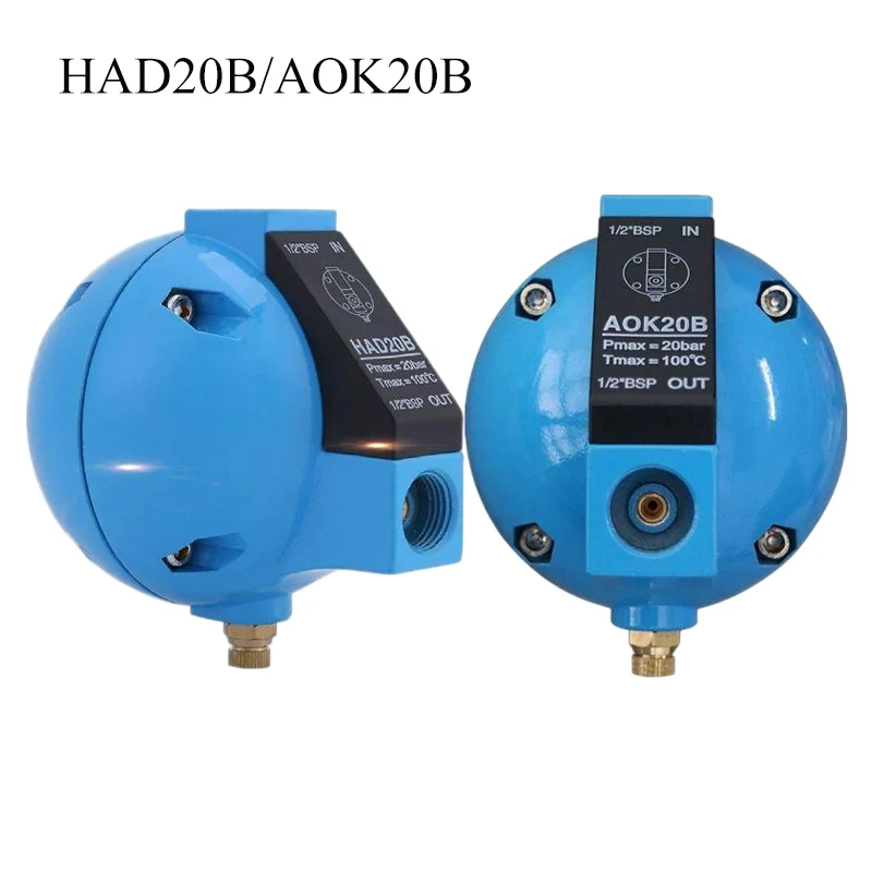 1/2'' BSP HAD20B Compressed Air Auto Float Drain Valve AOK20B Automatic Drain Filter Air Compressor Drain Valve