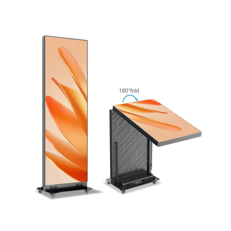 P2 P2.5 High Refresh Foldable LED Poster Screen Indoor Outdoor Retail Store Commercial Advertising Display