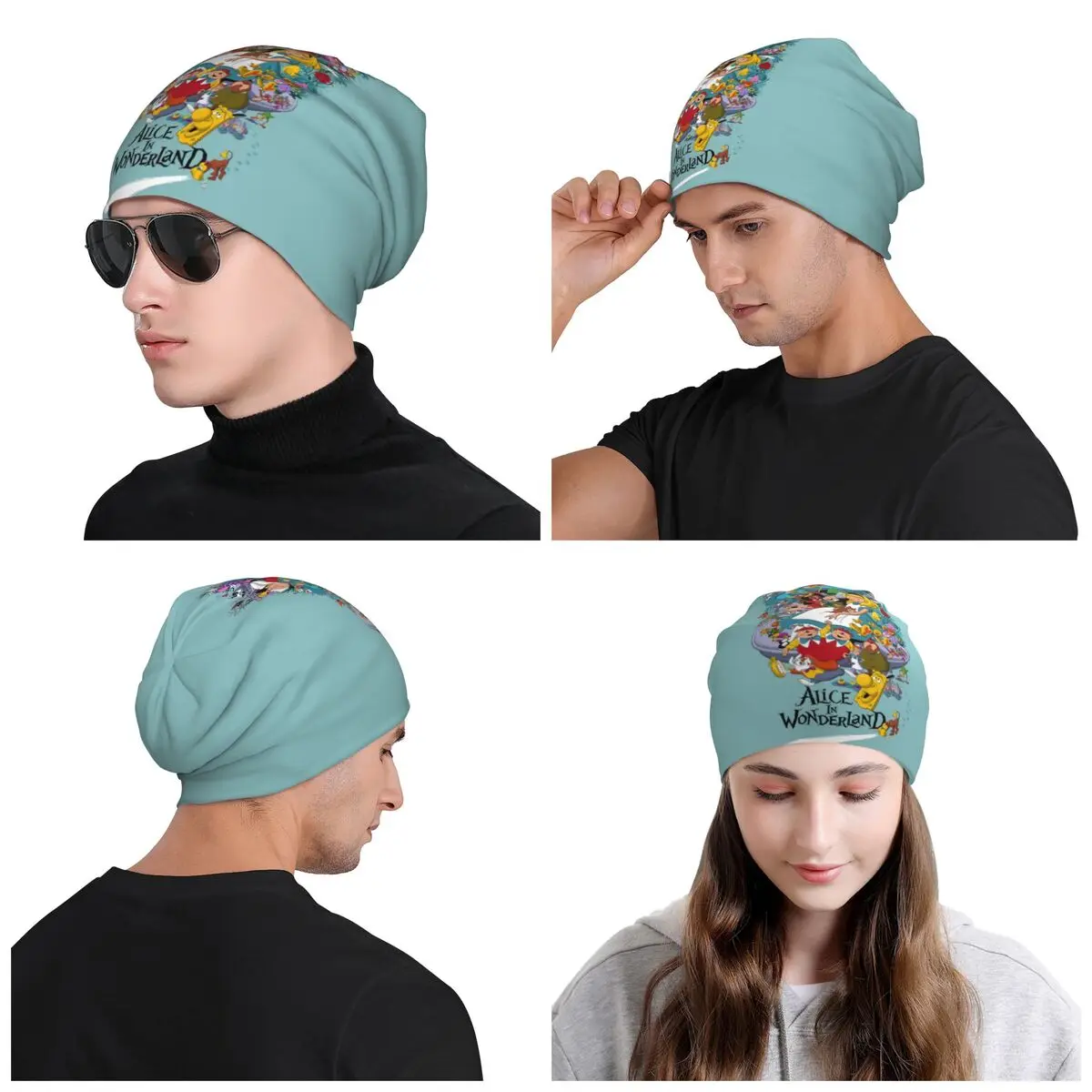 Custom Cheshire Cat Art Skullies Beanies Caps Men Women Unisex Fashion Winter Warm Knitted Hat Adult Bonnet Hats image 6