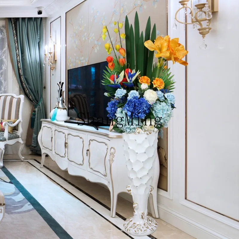 

CL floor simulation flower art set ornament light luxury high-end TV cabinet decoration fake flower