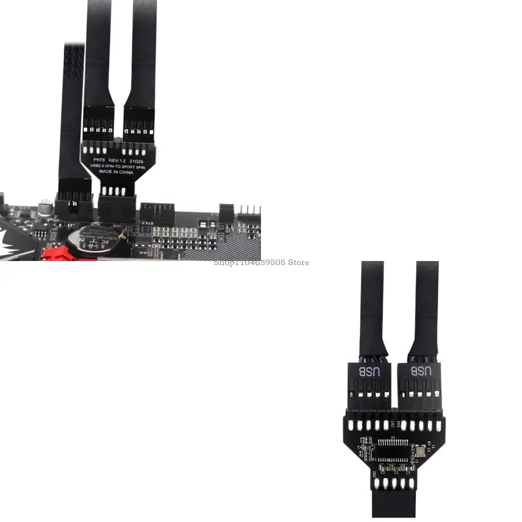 

Материнская плата USB2.0 9-контактная плата удлинителя 9PIN с 1 по 2 аксессуары для разбрызгива