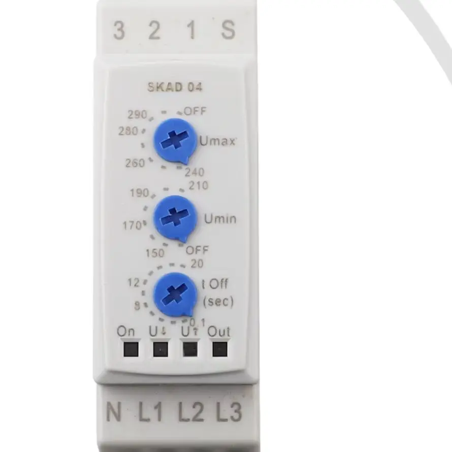 SKAD04 Three Phase Over Under Voltage P/rotector 220VAC Relay For Industrial Electrical Circuit Breaker Protection Device