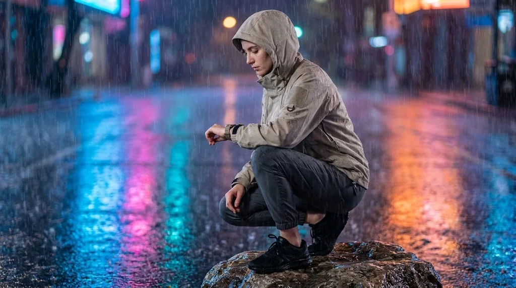 Luxury Tactical Hooded Jacket, Premium Outdoor Waterproof Windbreaker, Multi-Pocket Adjustable Drawstring Windproof Coat