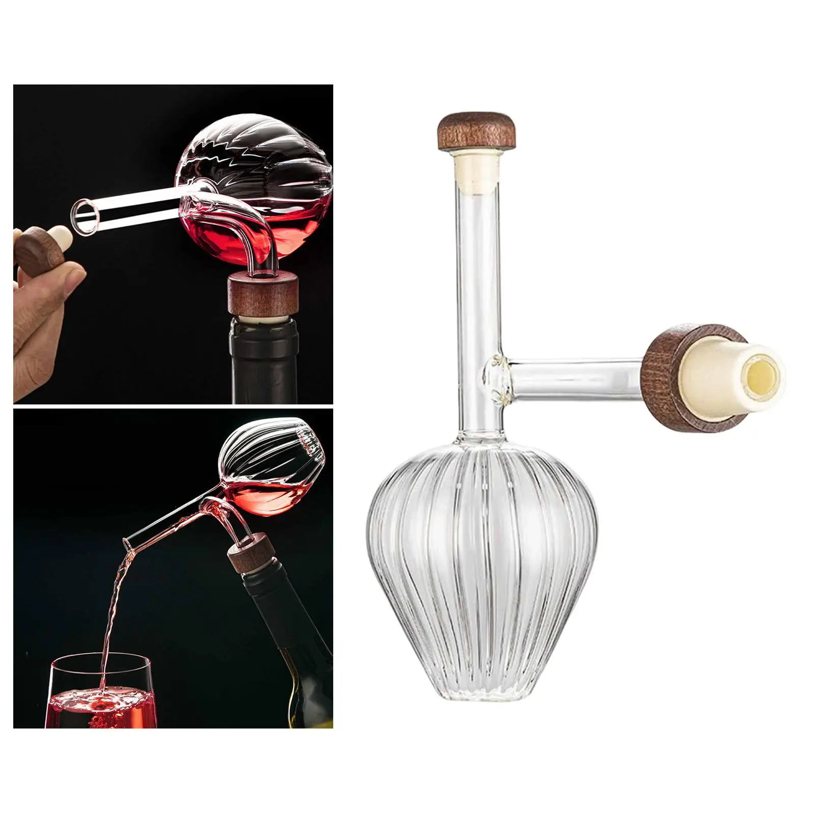Fast Pouring Portable Decanter Creative Glass Aerator Set for Whiskey Wine Lovers Home Table Display
