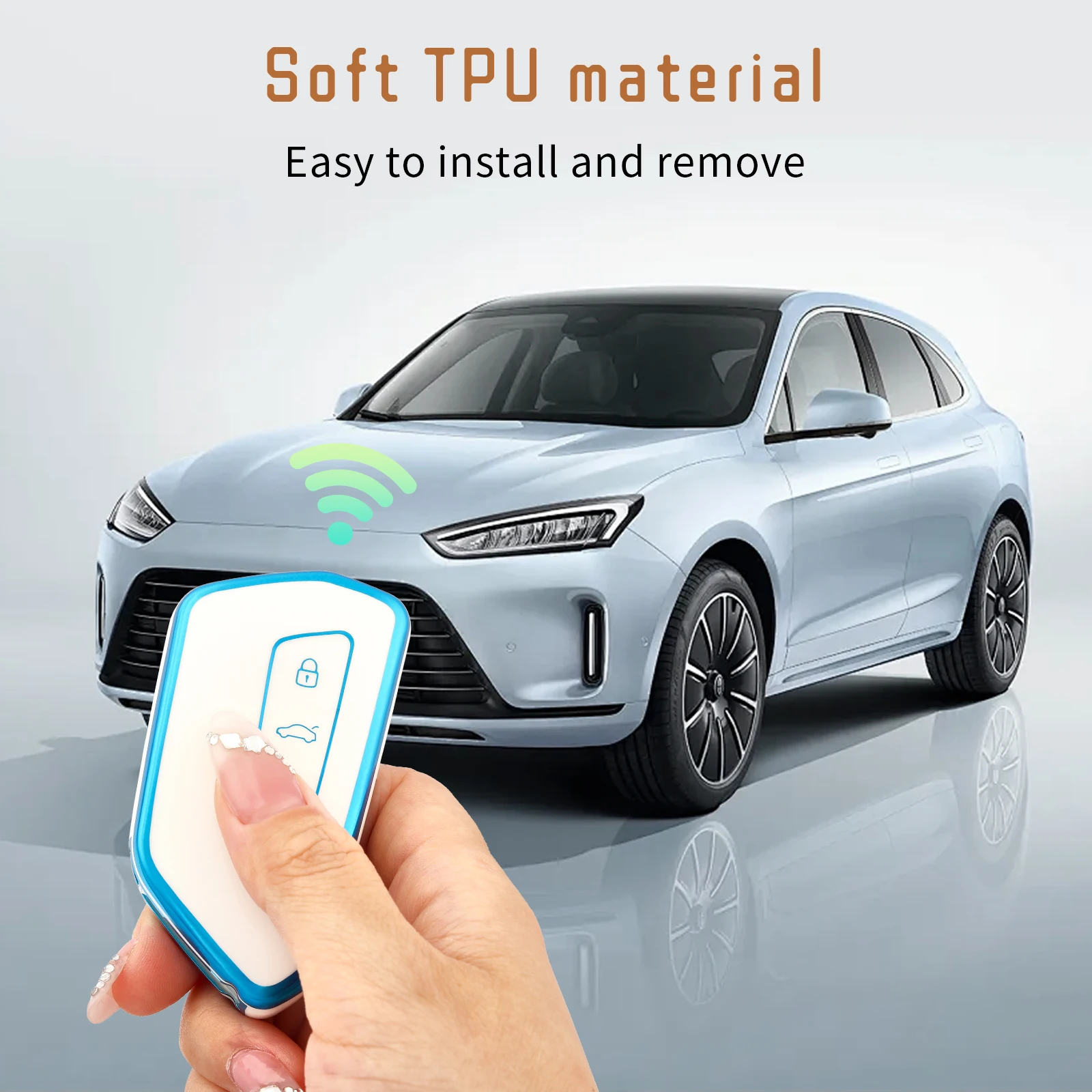 Custodia chiave per auto in TPU moda per VW Volkseagen Golf 8 MK8 ID.3 ID.4 Cupra Skoda Octavia A8 SEAT Leon MK4 Formentor Tarraco Copertura chiave