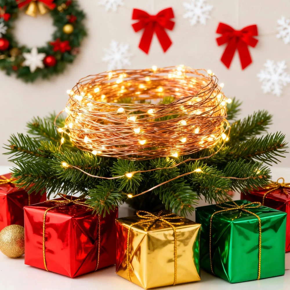 1pc LED String Lights, 10M 100 LED Fairy Starry String Light, USB Powered  Copper Wire for  Garden Landscape Decoration