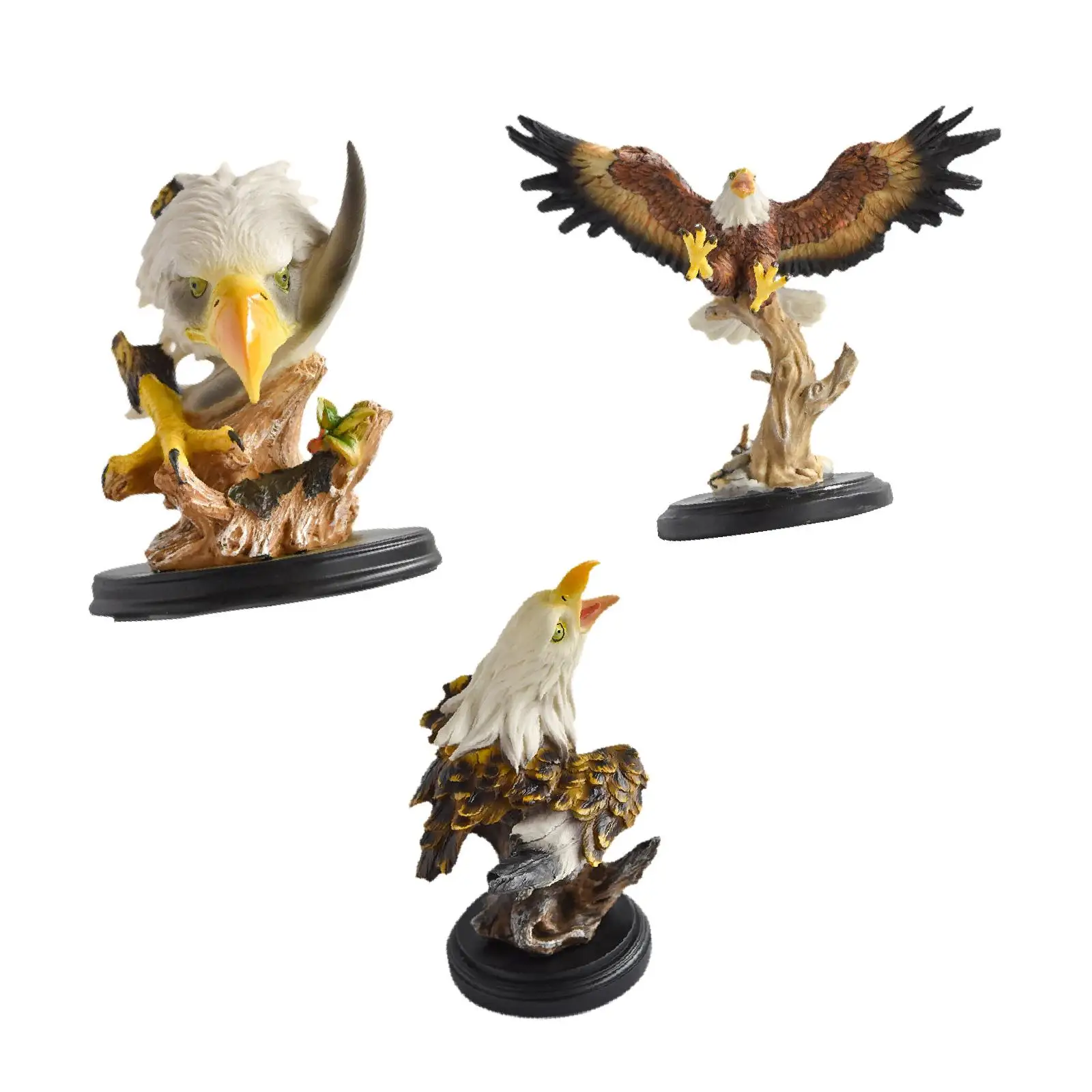 

Retro Desktop Eagle Statue Decor Collectible Animal Sculpture Ornament for Living Room Desk Bookshelf Office Housewarming Gift