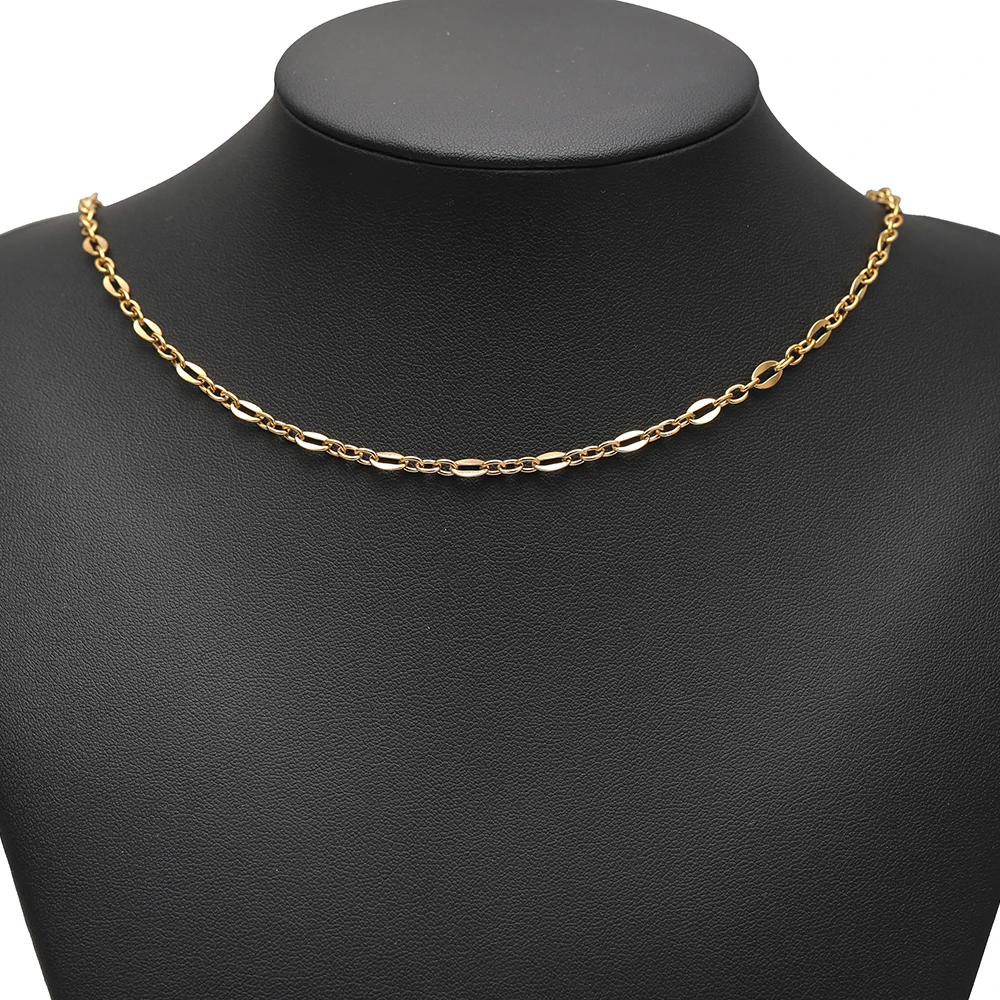 1 Meter 18K Gold Plated Stainless Steel 3:1 O Link Rolo Cable Chains for Necklaces Bracelets Making DIY Crafts Jewelry Supplies view 4
