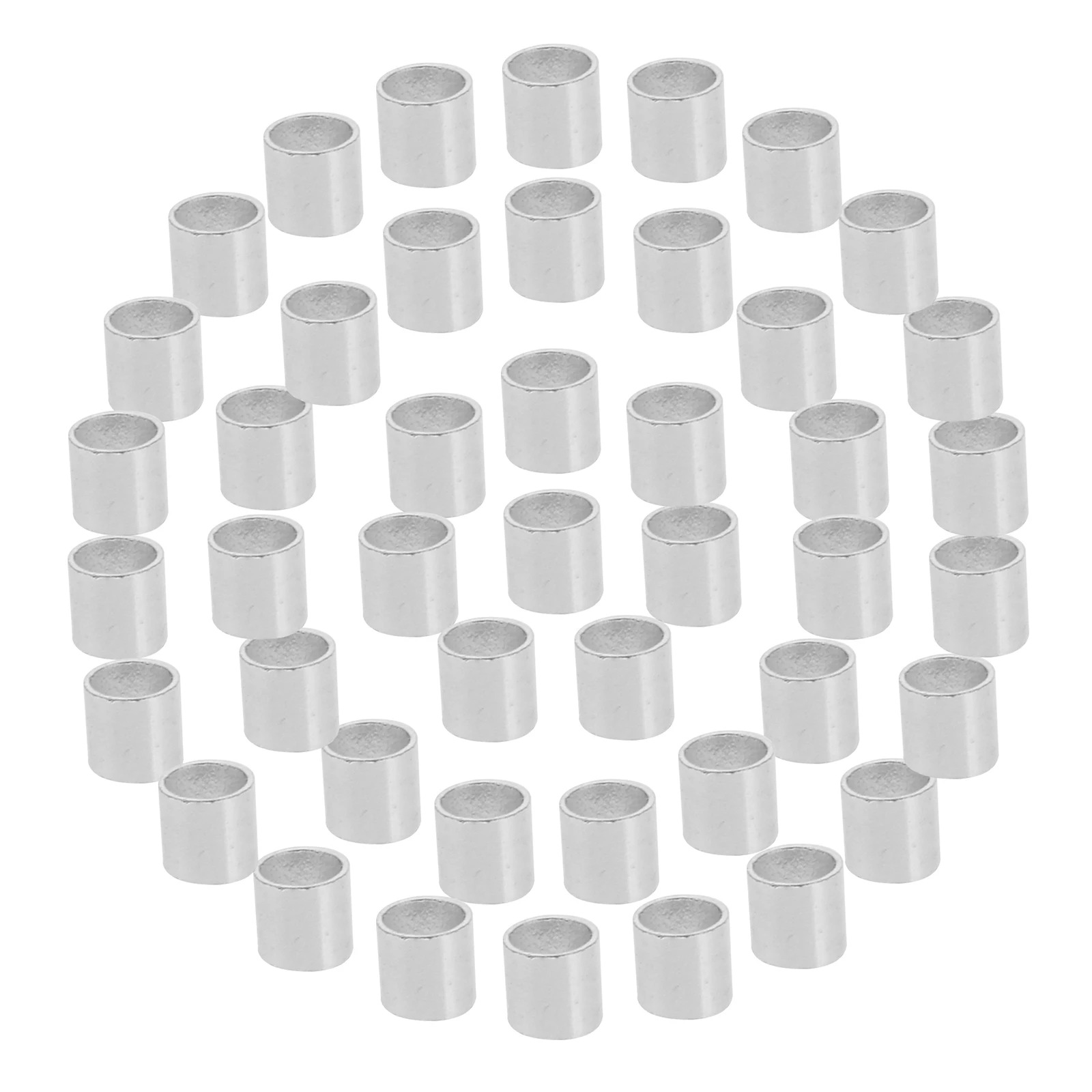 4 Pack Copper Tube Spacer Beads Jewelry Making Accessories Diy Bracelet Connectors Silver 1.5Mm Inner Hole Durable