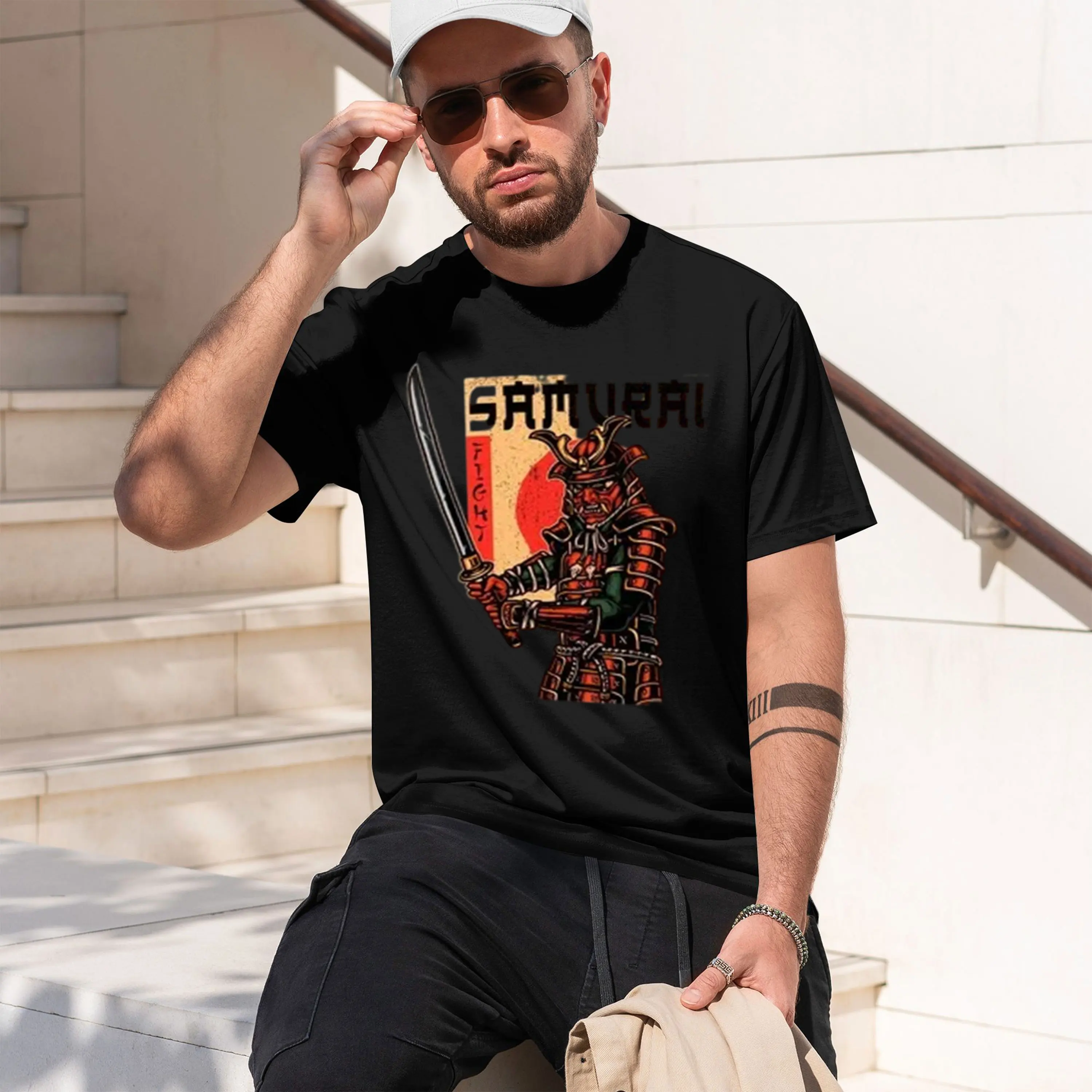 /MEN/WOMEN Japanese Samurai Vintage Com Retro T-Shirt 2026 New Model Short-sleeve crewneck T-Shirt Classic Casual Multiple Color