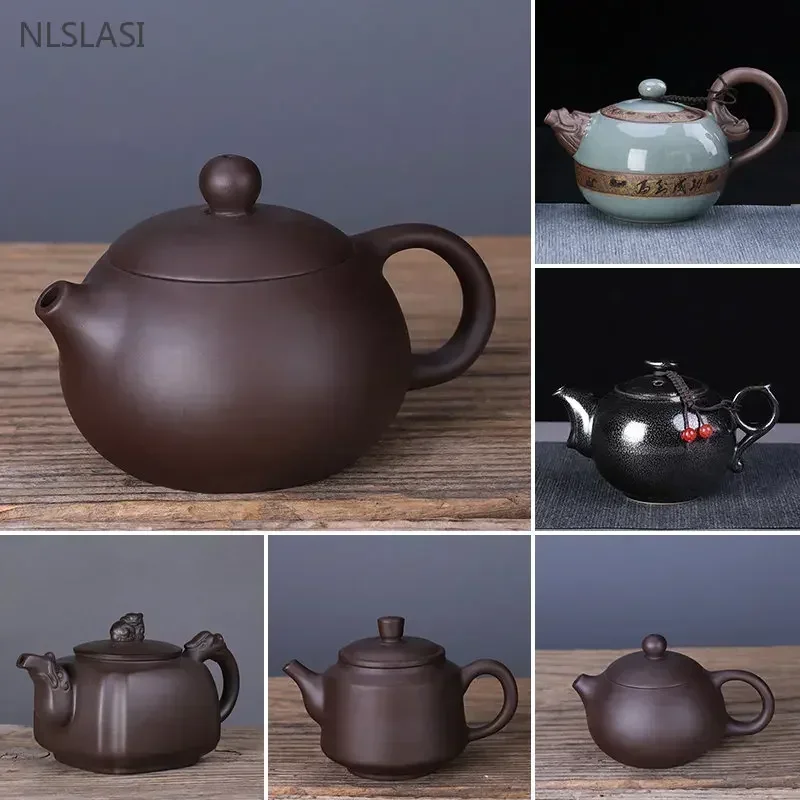 Classic Yixing Purple Clay Teapot Raw Ore Zhu Mud Xishi Beauty Kettle Chinese Filter Tea Infuser Household Tea Set Accessories