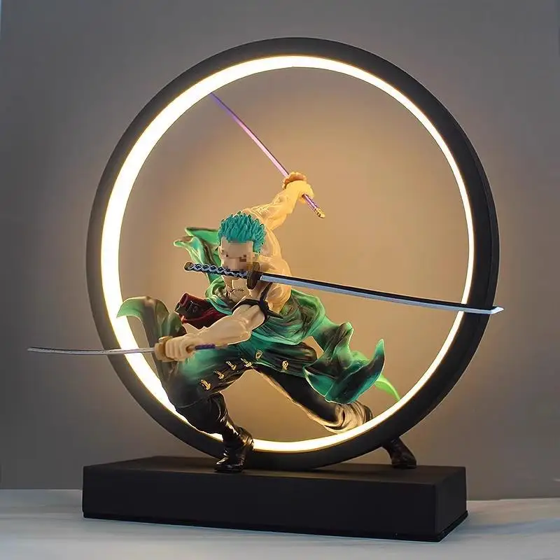 

Rechargeable One Piece Zoro Anime Figure Lamp Usb Rechargeable Dimmable Night Light For Boys/Girls, Perfect Gift For Birthday