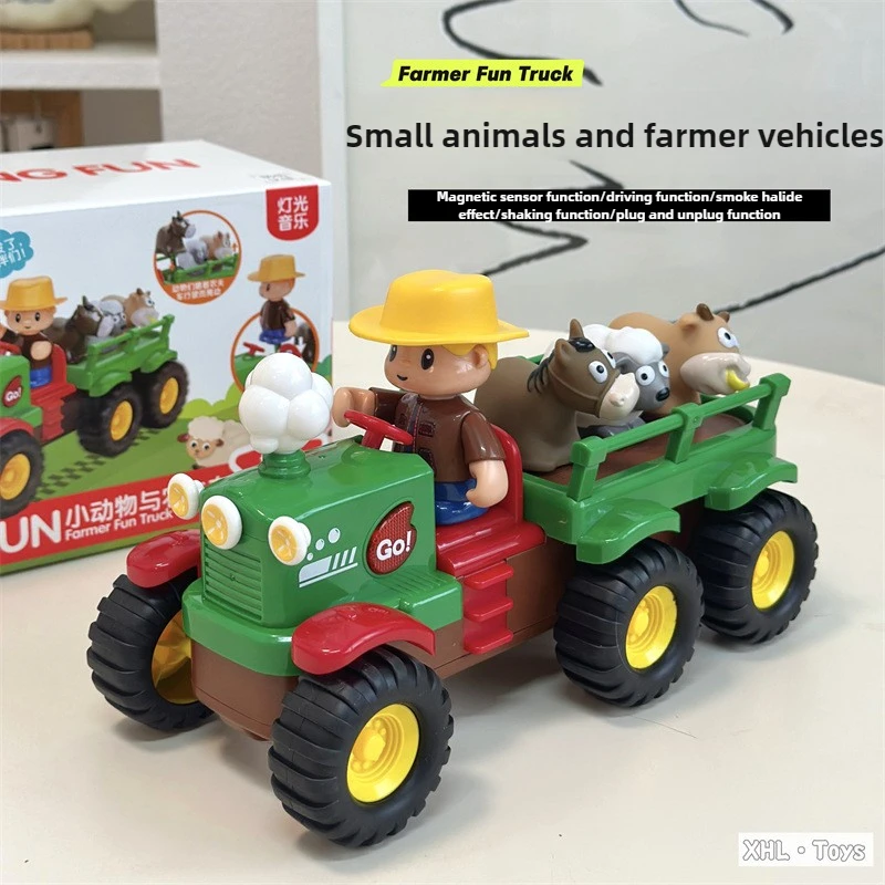 

Cool Stuff Toy Car Funny Gift-25cm Super Large Fun Farmer Car Model,Kawaii Light Music With Doll,toys for Kids 2 To 4 Years Old