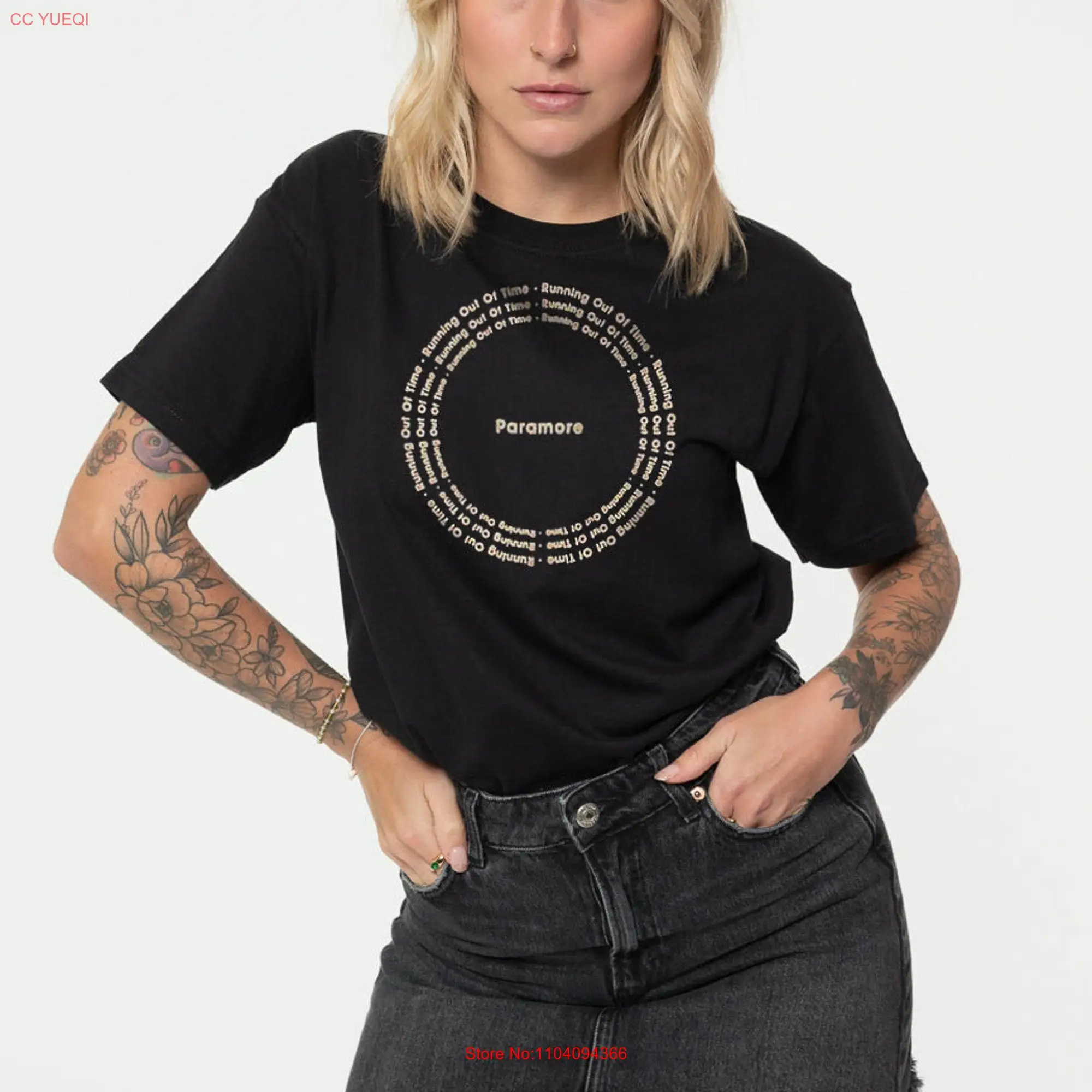 Paramore Running Out Of Time Clock T Shirt long or short sleeves