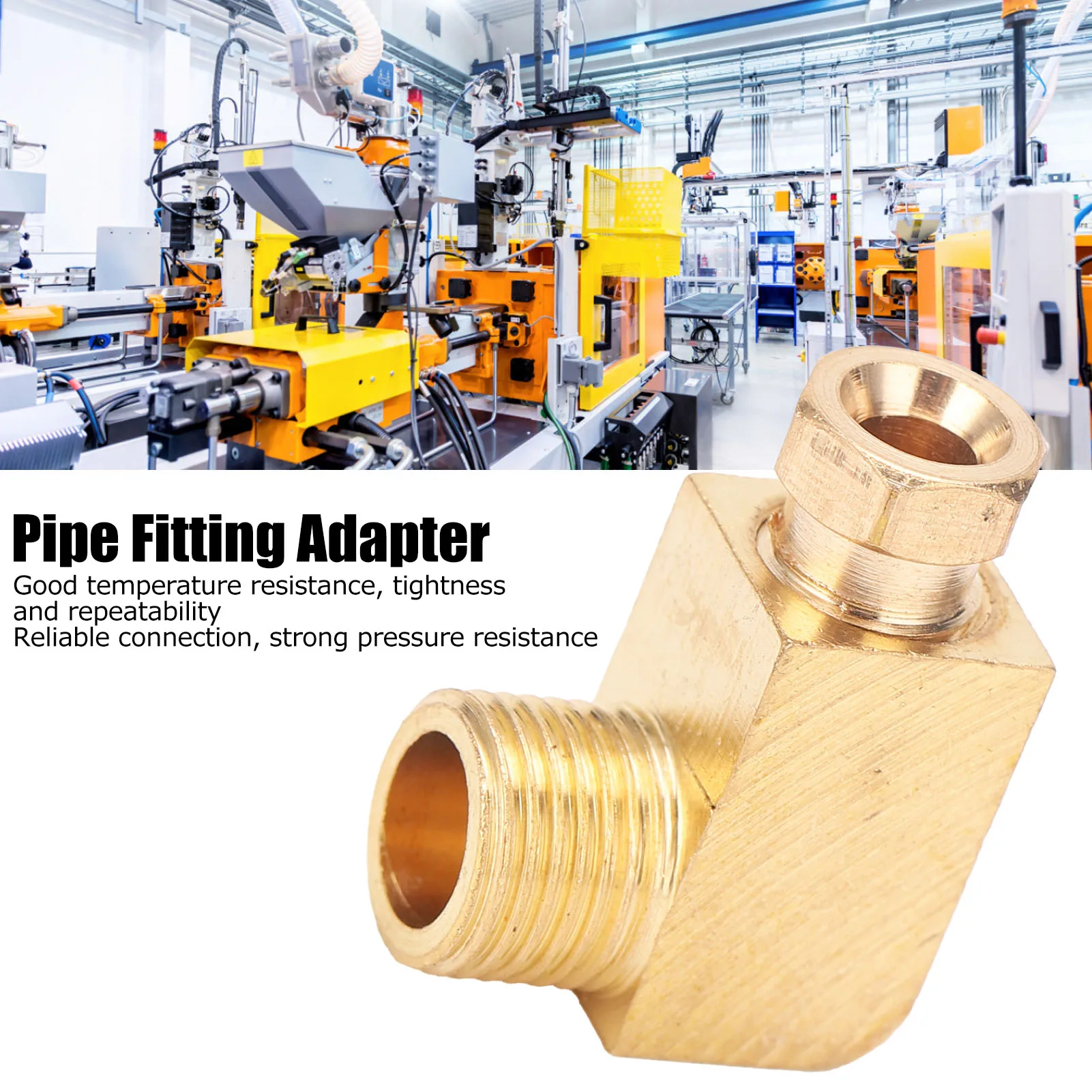 Brass Tubing Elbow Block Adapter Oil Pipe Right Angle Joint Mechanical Vehicle Pipeline Direction Changing Arrangement Accessory