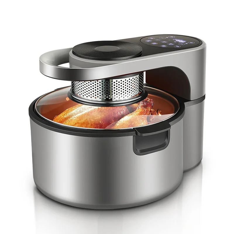 Multifunctional visual air fryer touch automatic intelligent rotation large capacity