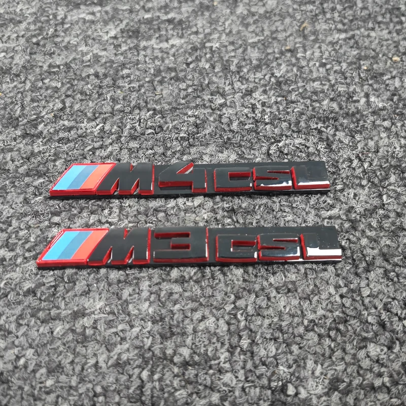 Do BMW M3 G80 M4 G82 G83 2021-2024 CSL Kratka przedniego zderzaka Wlot powietrza Wyścigowe grille Emblemat Logo Naklejki