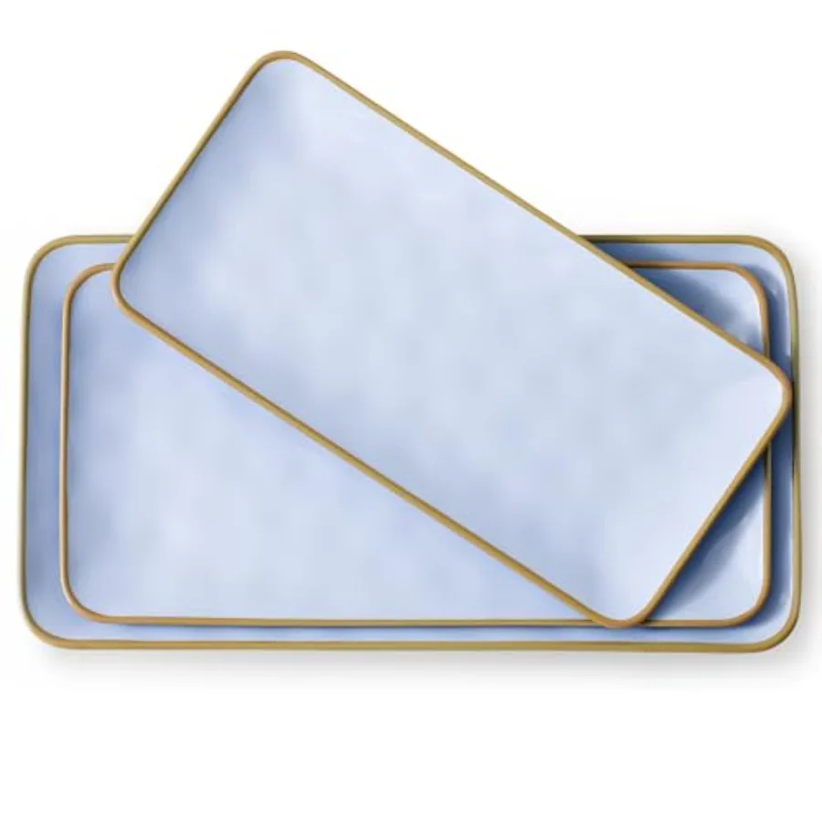 

Ceramic Serving Platter: 15.6/14.1/12.6 Inch Large Serving Dishes for Entertaining Party Turkey Cheese Sushi Snack and Dessert