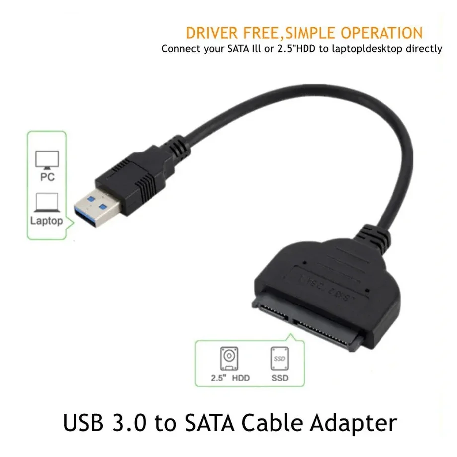 

USB SATA 3 Cable Sata To USB 3.0 Adapter UP To 6 Gbps Support 2.5 Inch External SSD HDD Hard Drive 22 Pin Sata III 2.0