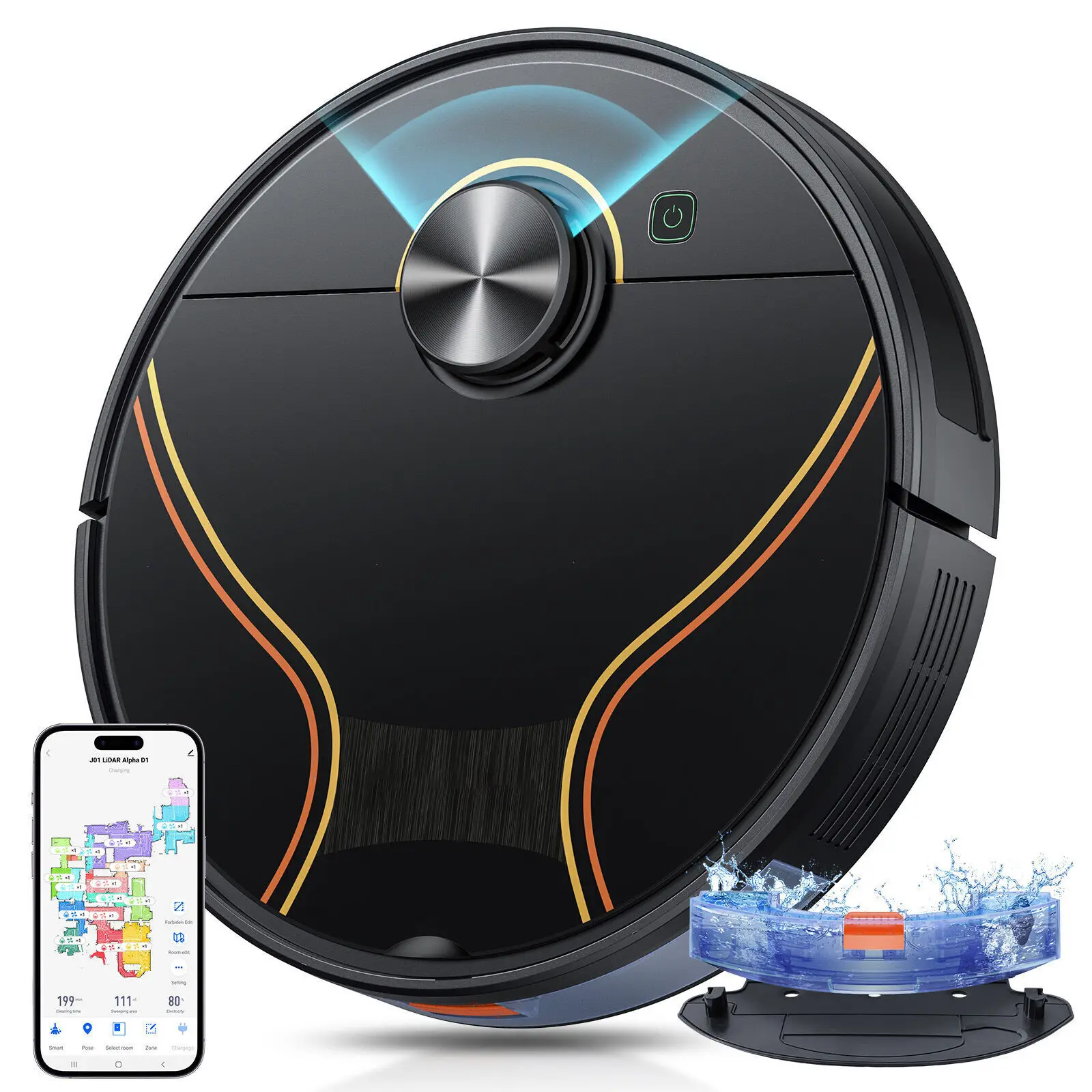 

Self-Charging Sweep And Wet Mopping Battery Robot Sweeping Electric Robotic Vacuum Cleaner LiDAR Navigation