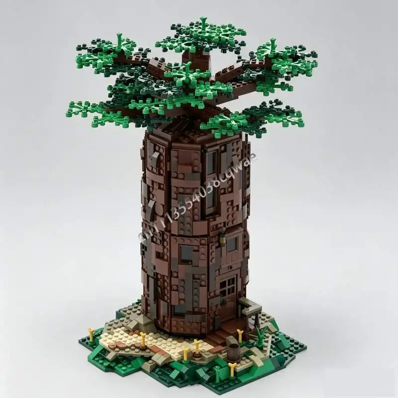 1515PCS Tree House MOC Building Blocks Assembly Creative Nature Model Custom Puzzle Educational Collectible Display Holiday Gift