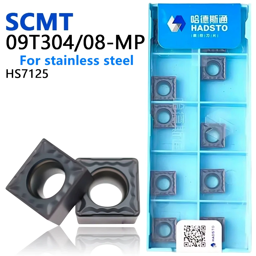 

Hadsto 100% Original Scmt09T304-Mp Scmt09T308-Mp Hs7125 Hs7225 Internal Alloy Blades Lathe Cnc Turning Inserts Cutter Tool Parts