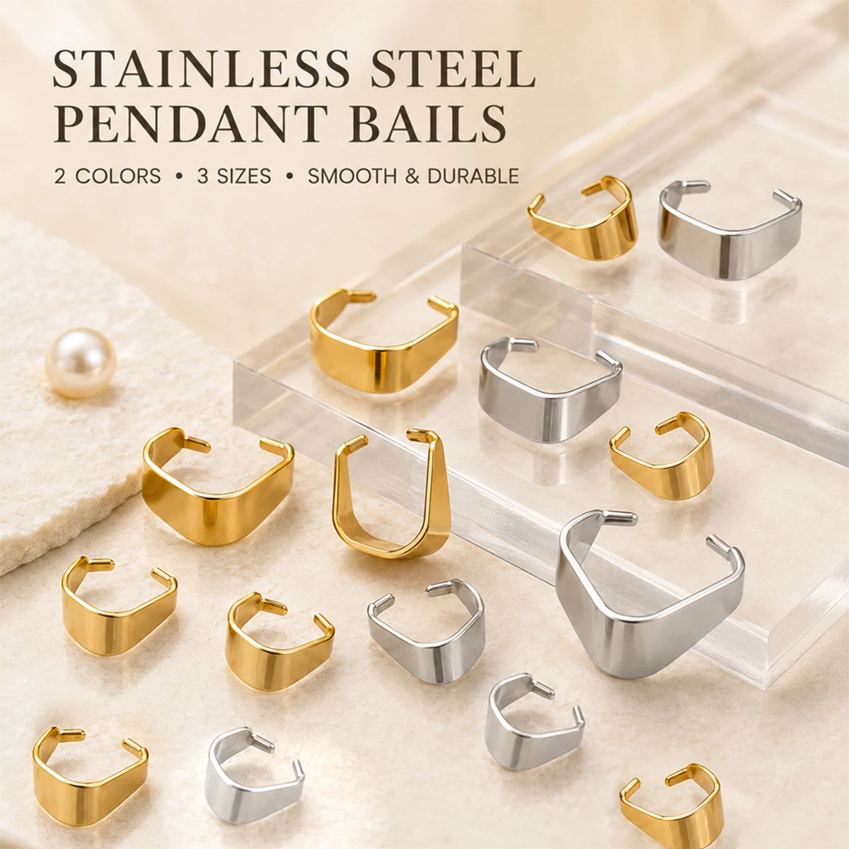3-5mm Stainless Steel Seed Beads Silver/Gold Handmade DIY Jewelry Making Bracelet Spacers Bead Necklace Decorations Accessories