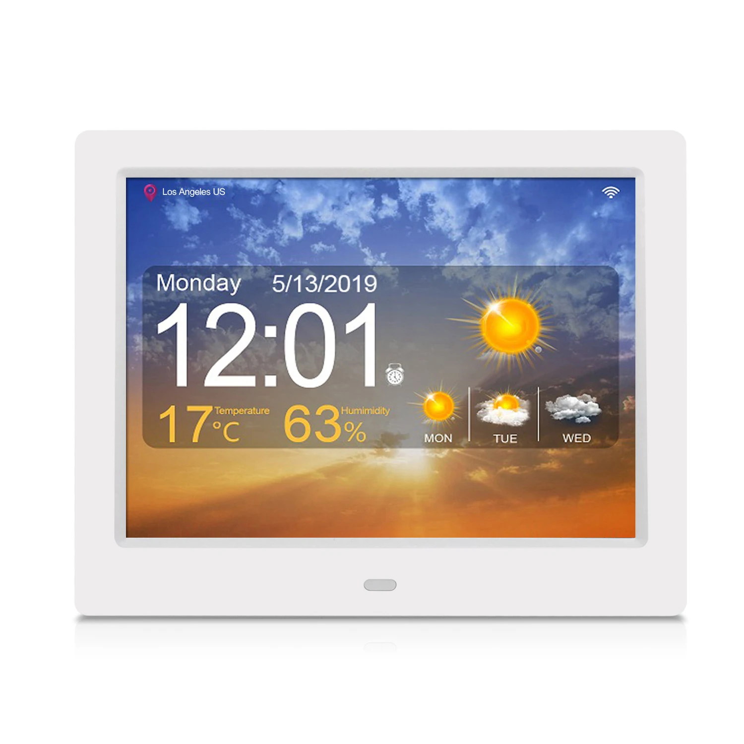 

8inch LCD Table Wifi Dementia Clock With Temperature Humidity Calendar and Weather Broadcast