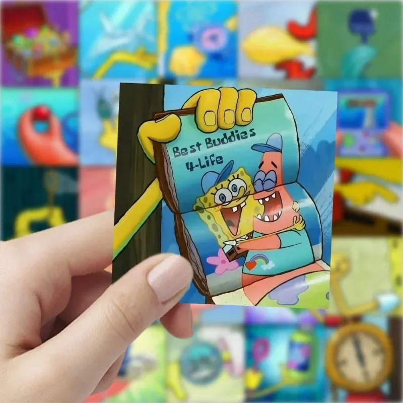 SpongeBob  Close-up Creative Stickers Cartoon Decorative Water Cup Handbook Notebook Stickers Children's Holiday Gifts