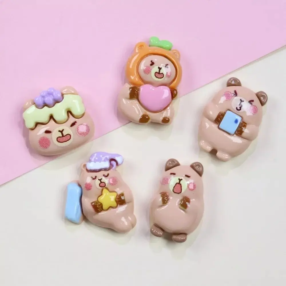 New Handmade Resin Capybara Cute Trendy Resin Accessories Home Decor DIY Mobile Phone Shell Decor